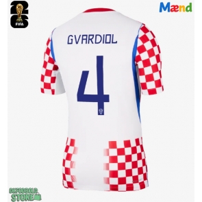 Kroatien Josko Gvardiol #4 Replika Hjemmebanetrøje VM 2026 Kortærmet